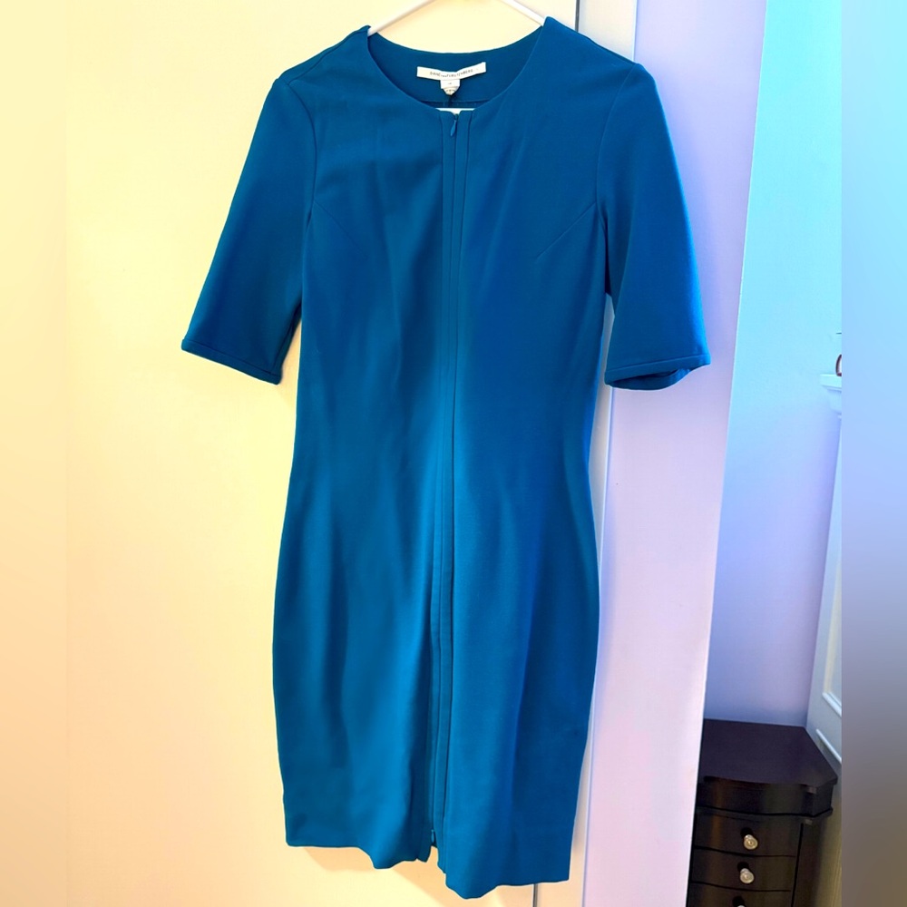Diane Von Furstenberg Teal Dress, S10, new with tags